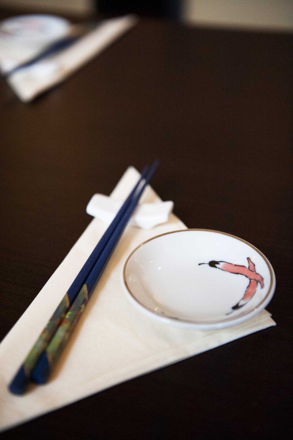 Tisch-Detail im Sushi Cent Tisch-Detail im Sushi Cent